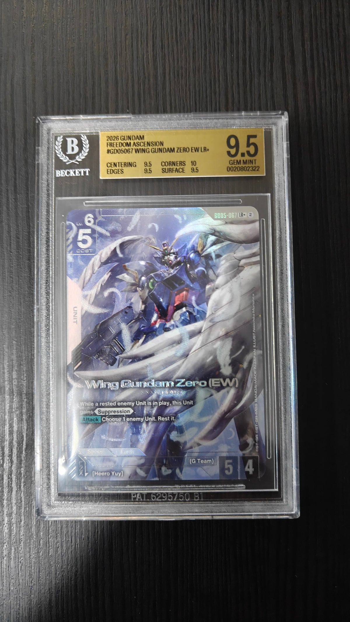 BGS 9.5 WING GUNDAM ZERO EW LR+ GD05-067