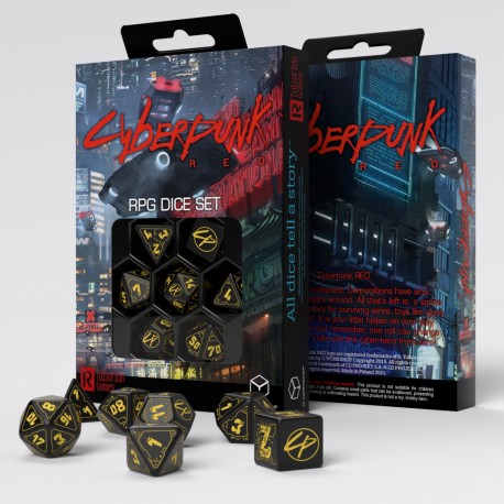 Q Workshop - Cyberpunk Red: Wet Work 7pc RPG Dice Set