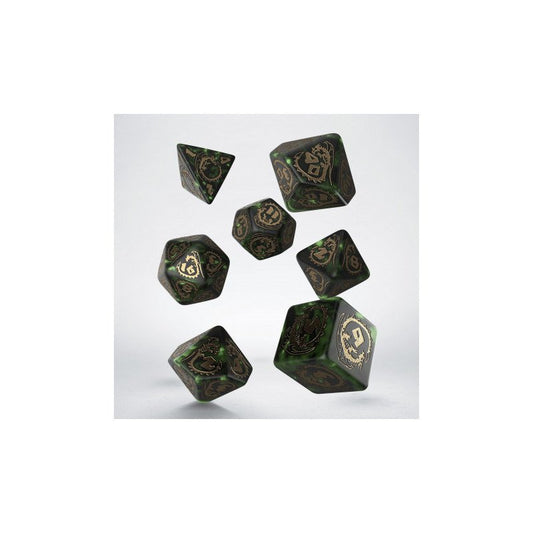 Q Workshop - Dragons: Nephrite 7pc Modern RPG Dice Set