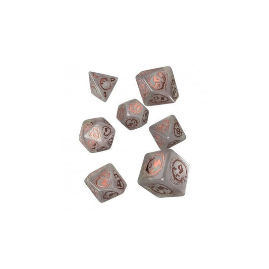 Q Workshop - Dragons: Quartz 7pc Modern RPG Dice Set