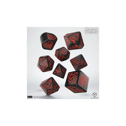 Q Workshop - Game of Thrones: Targaryen 7pc RPG Dice Set